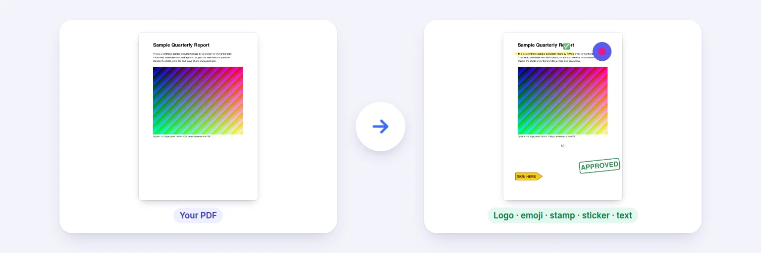Add Image to PDF — a real example made with this tool from sample files