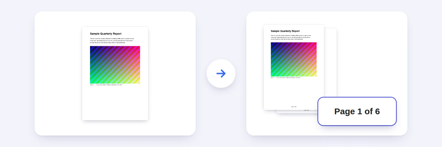 Add Page Numbers to PDF — a real example made with this tool from sample files