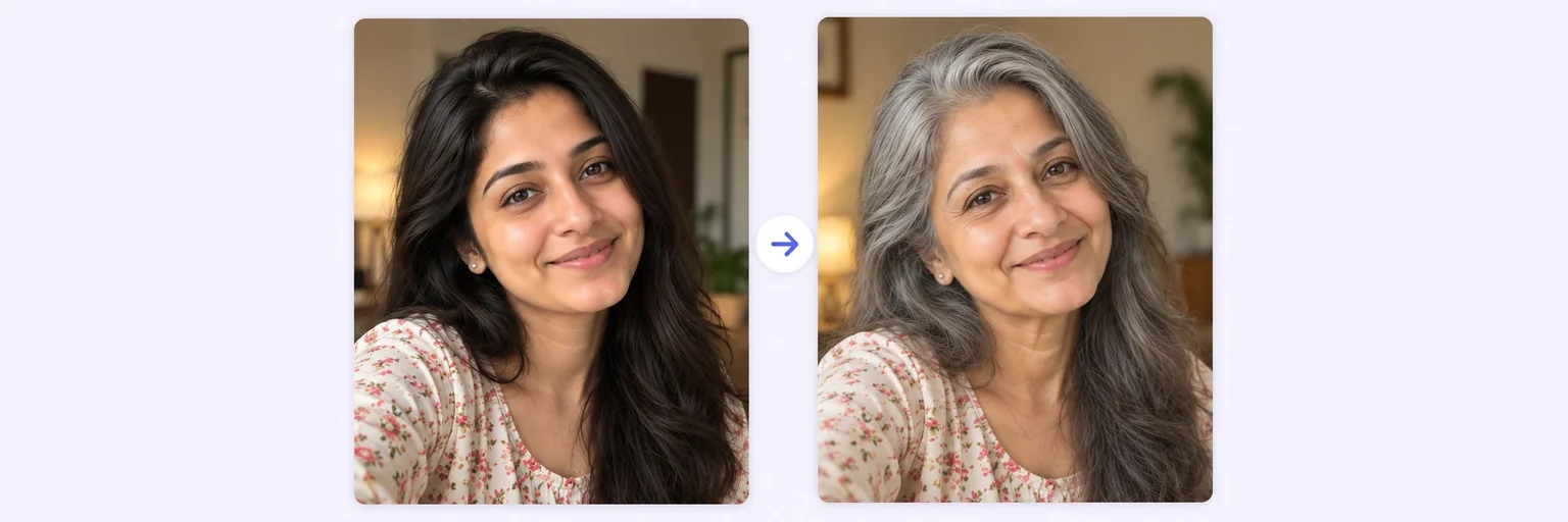 AI Age Progression example