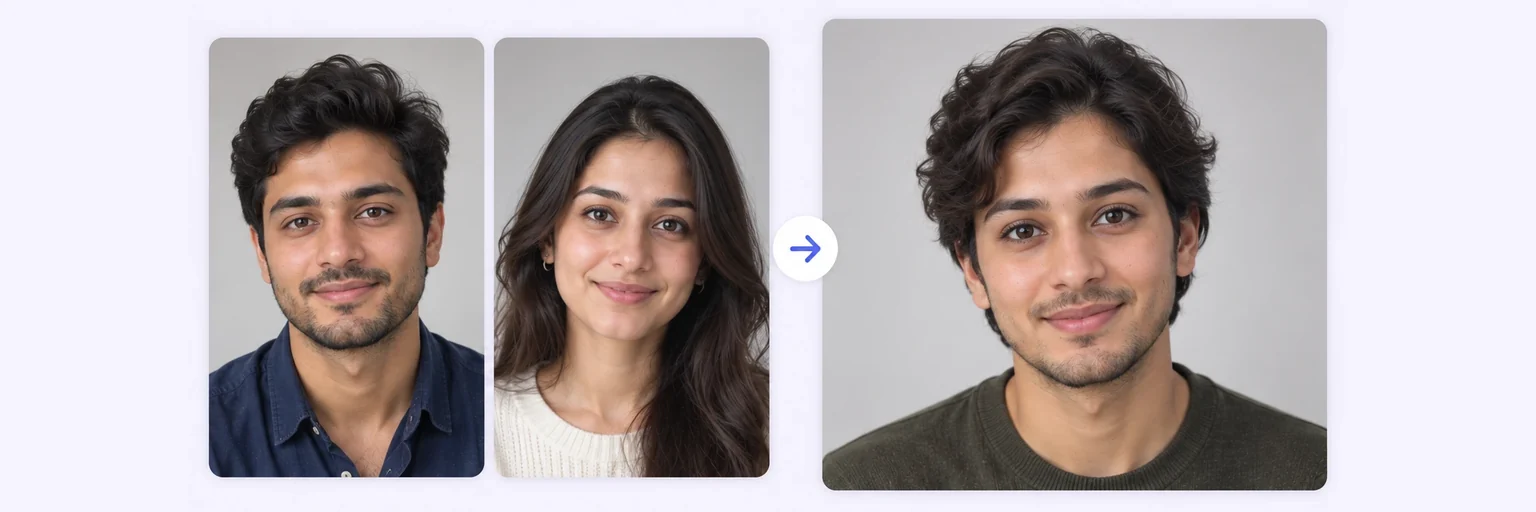 AI Face Merger — a real before and after result