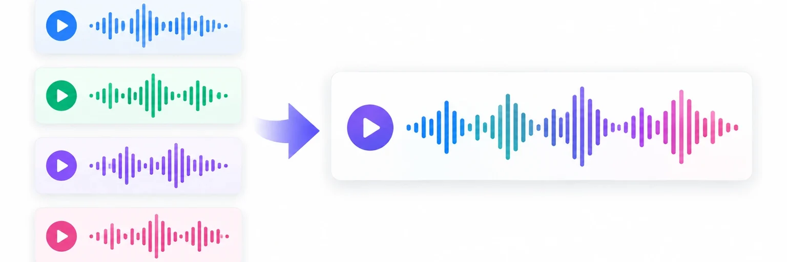 Audio Merger — a real before and after result
