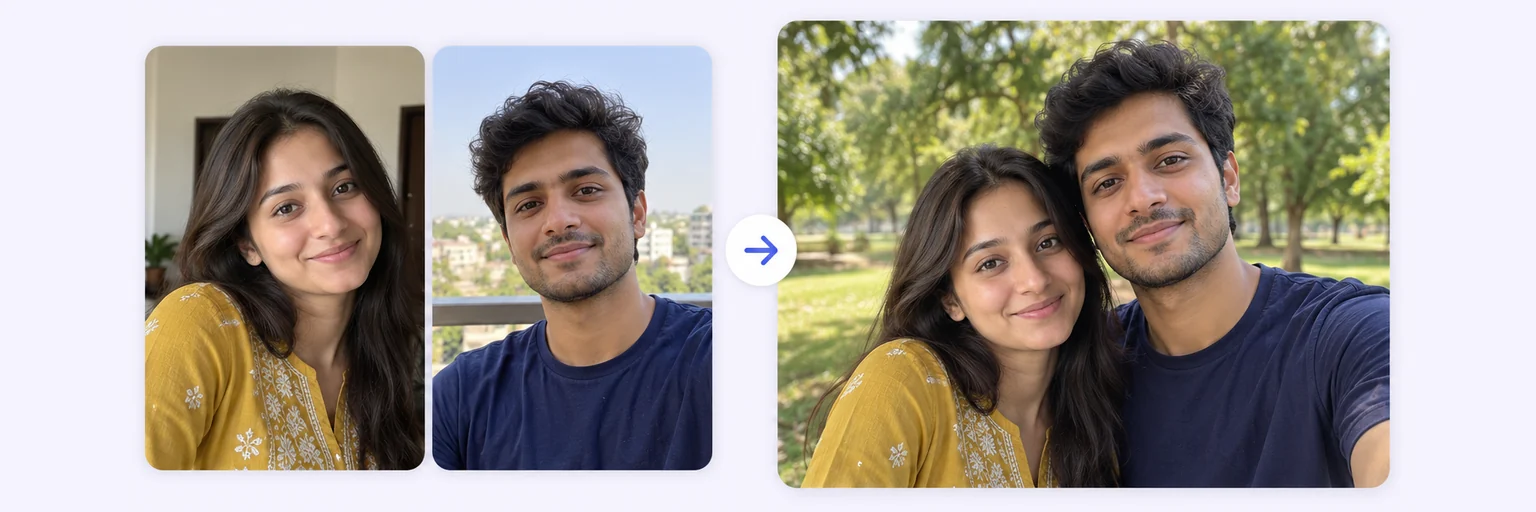 Two People in One Photo example