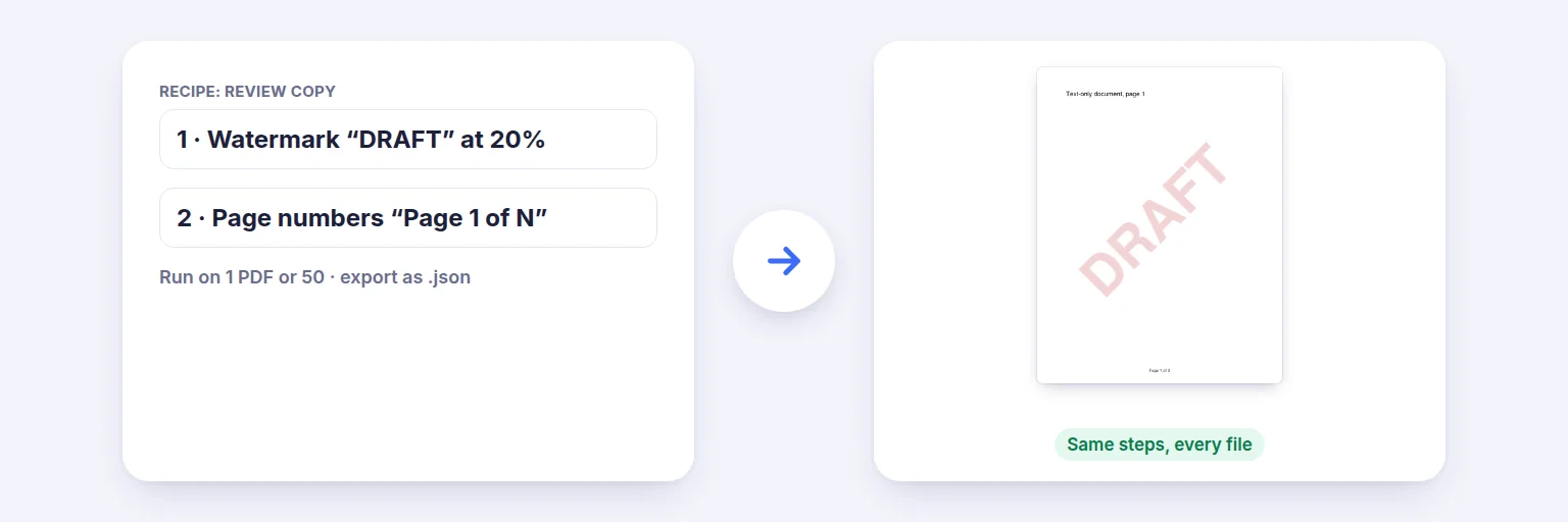 PDF Recipes — a real example made with this tool from sample files