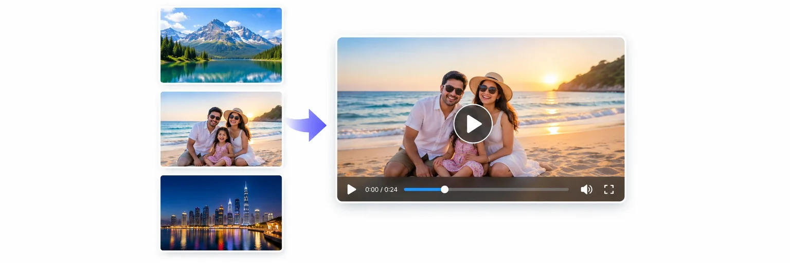 Slideshow Maker with Music — a real before and after result