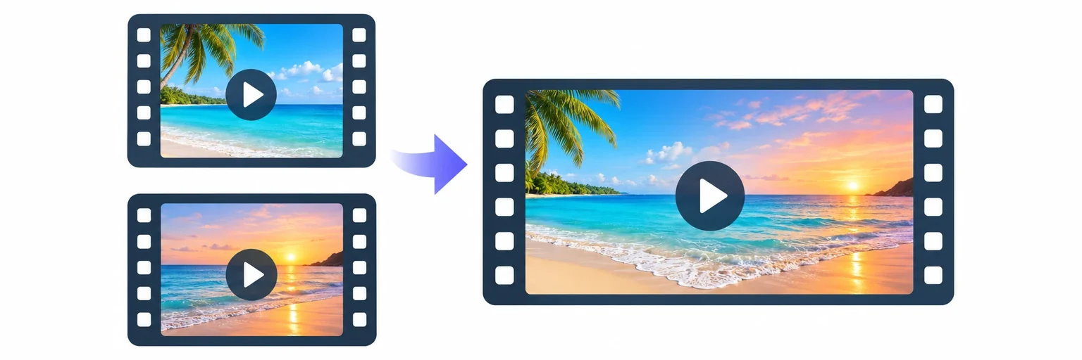 Video Merger — No Watermark, No Upload — a real before and after result